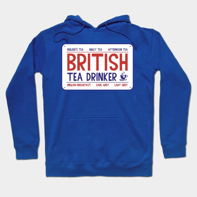 British Tea Drinker Hoodie by VicEllisArt